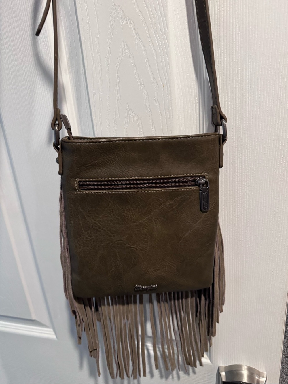 Wrangler Brown Fringe Crossbody Bag - Picture 2 of 6